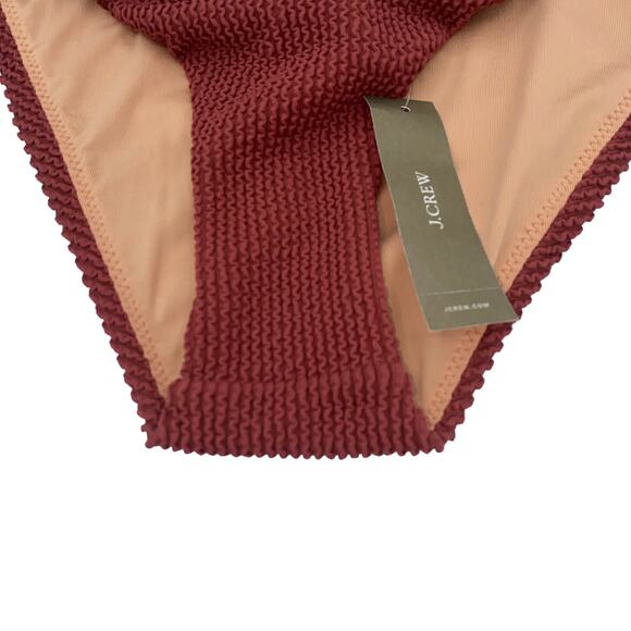 New J. Crew Scrunchie Hipster Bikini Swim Bathing Suit Bottom Womens Size Medium - Picture 3 of 7